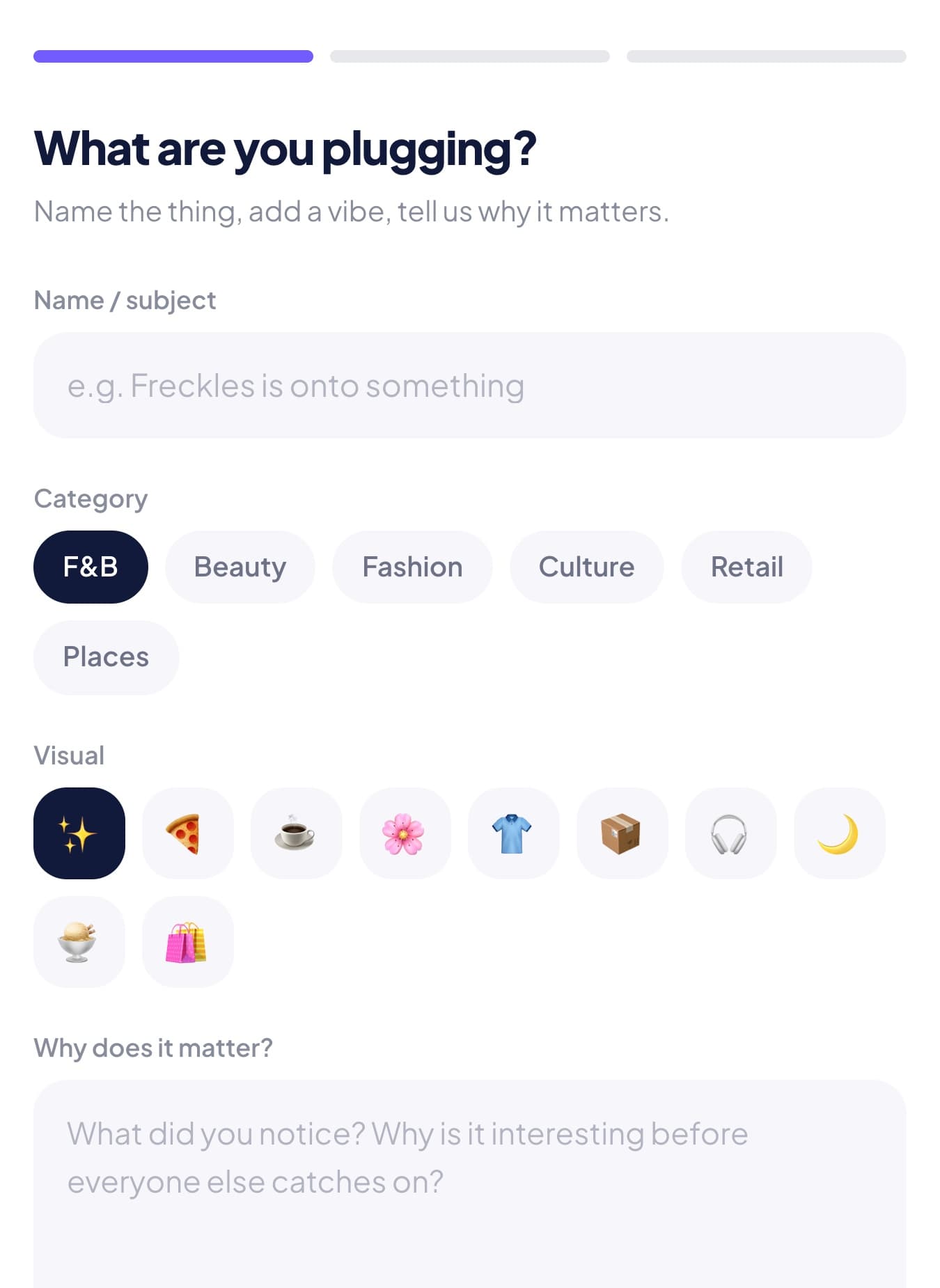Create: posting a new Call
