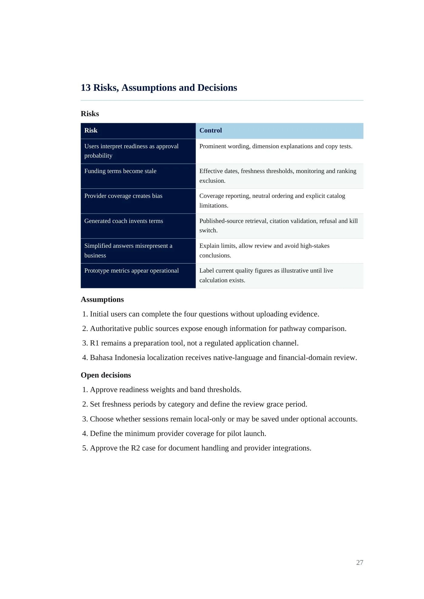 BRINK requirements document, page 27
