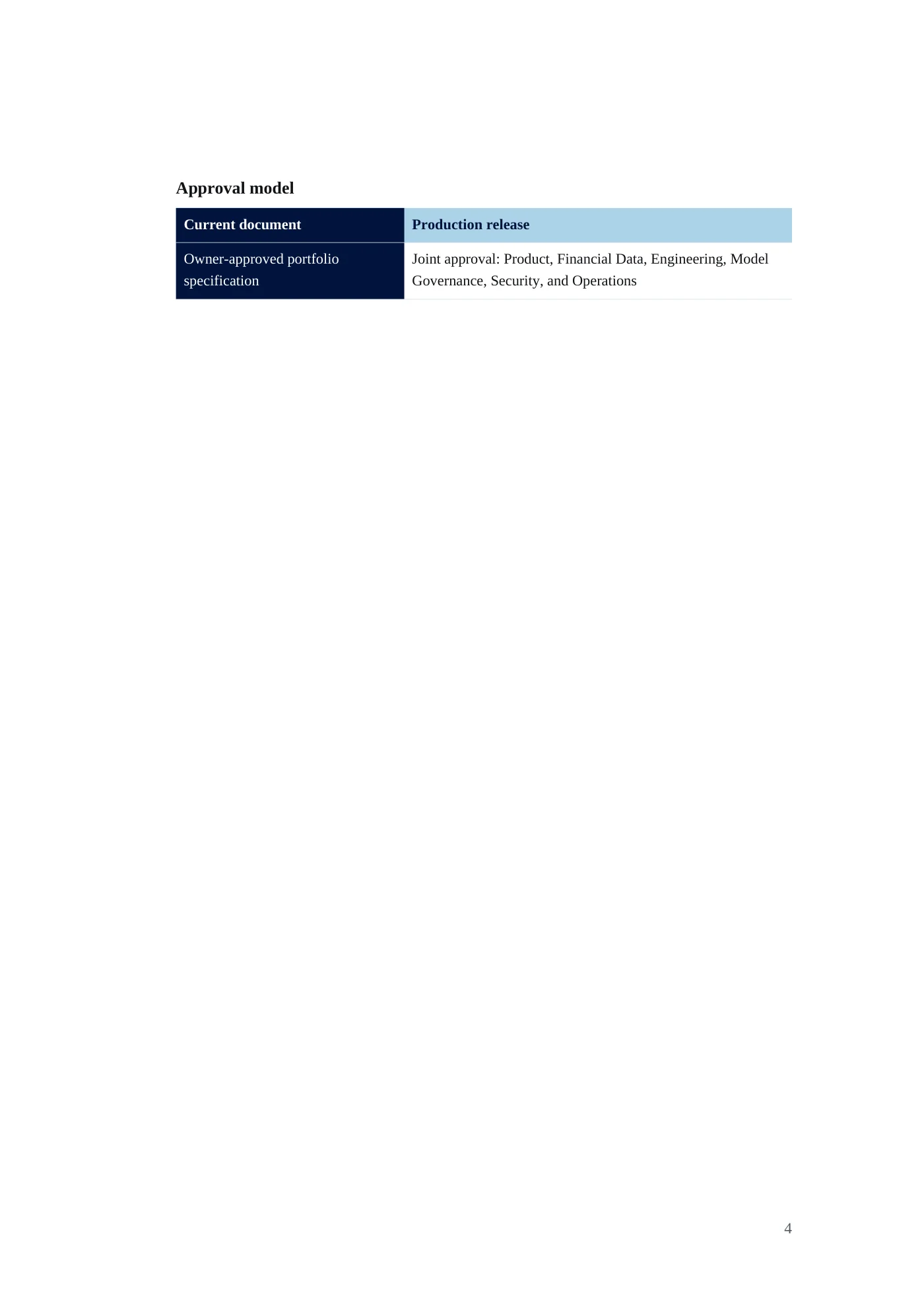 IDA Financial Control Tower requirements document, page 4