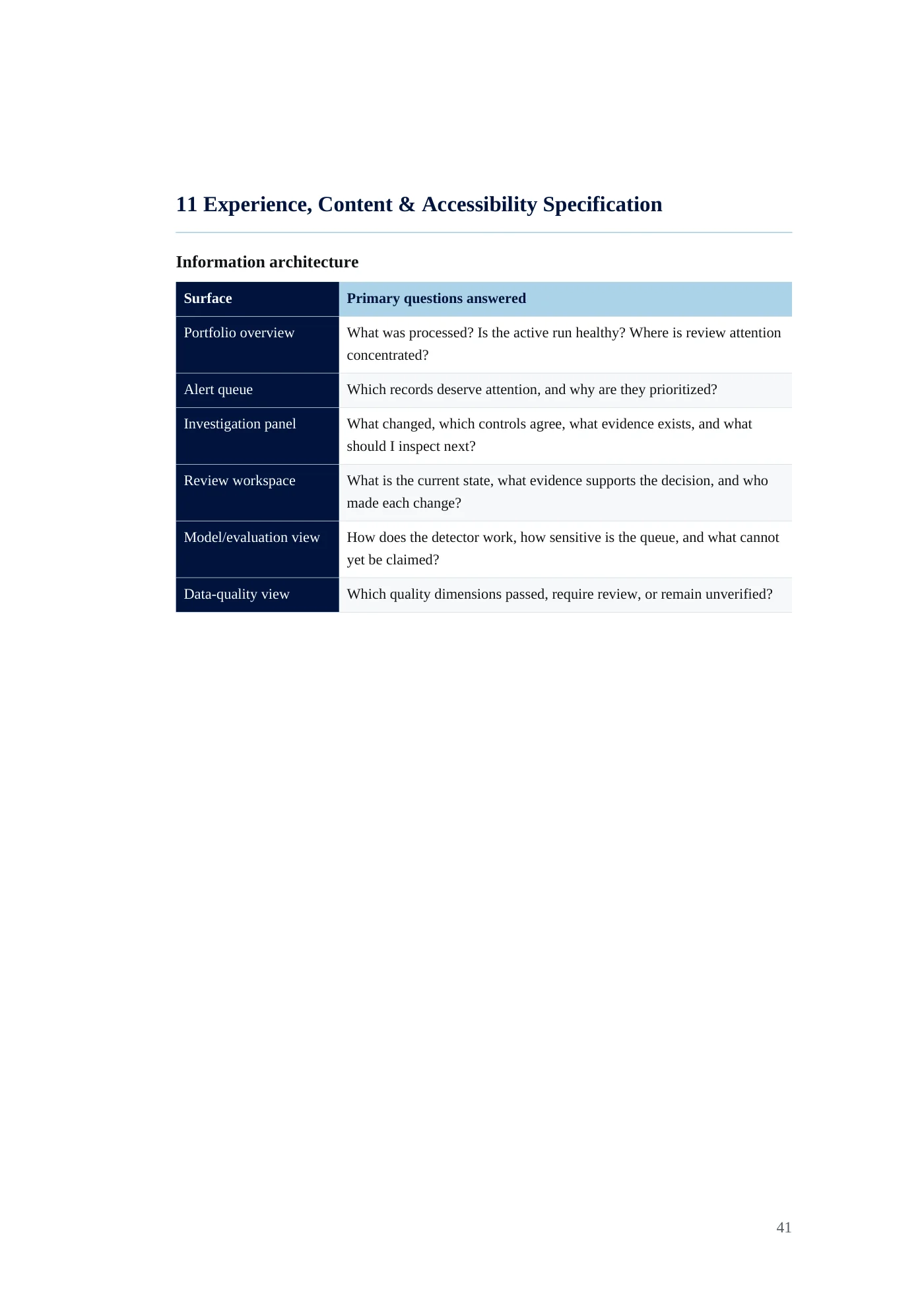 IDA Financial Control Tower requirements document, page 41